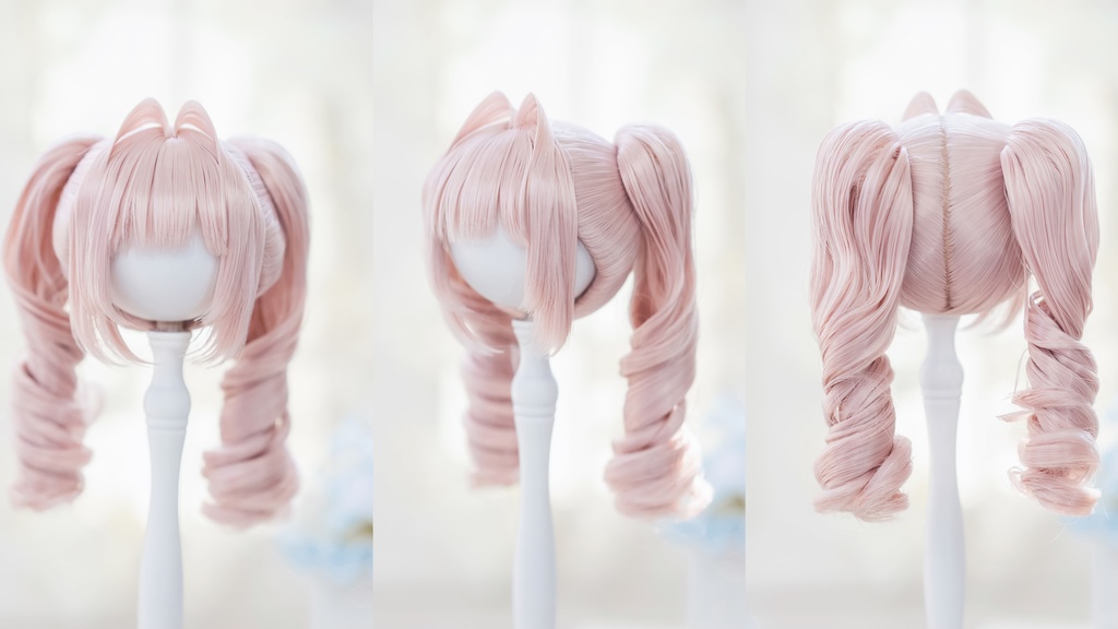 (4月通販会) 【8-9inch 造形ウィッグ】「インテーク縦ロールツインテール」