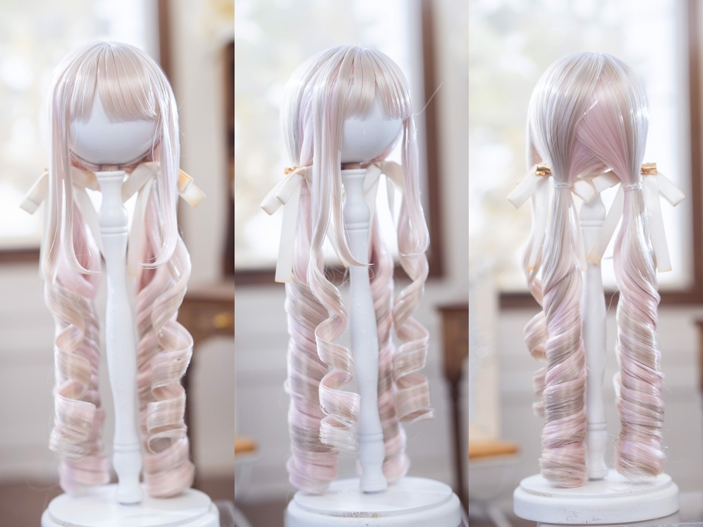 *受注*(7月通販会)【8-9inch 造形ウィッグ】「メッシュ縦ロールローツイン」