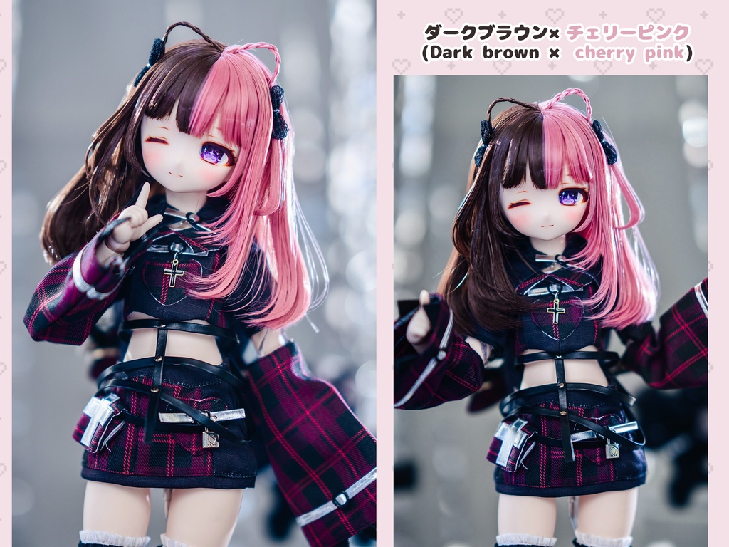 *受注*(7月通販会)【8-9inch 造形ウィッグ】「ツートーンねこみみセミロング」