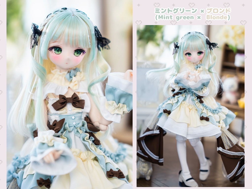 *受注*(7月通販会)【8-9inch 造形ウィッグ】「インナーカラー三つ編みカチューシャヘア」