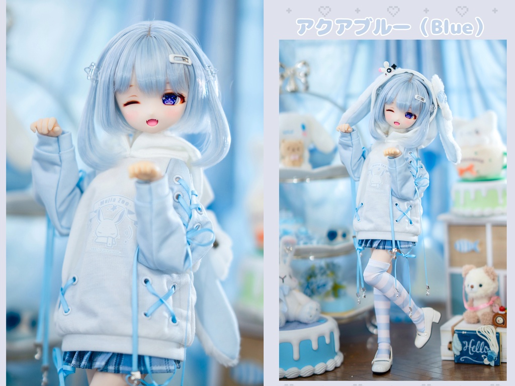 *受注*(9月通販会)【8-9inch 造形ウィッグ】「ゆるゆるツーサイドアップ」
