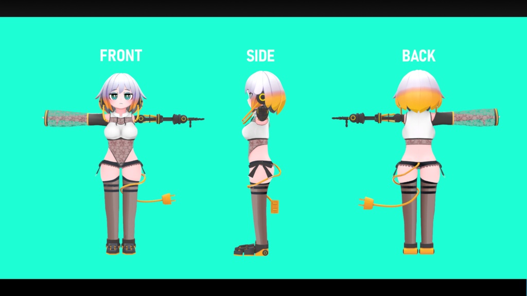 オリジナル3Dモデル「MechGirl-01」ver2.0