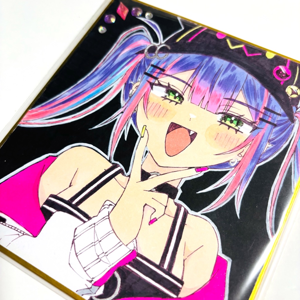 【C106/ホロクル10th】常闇トワ 一点物小色紙