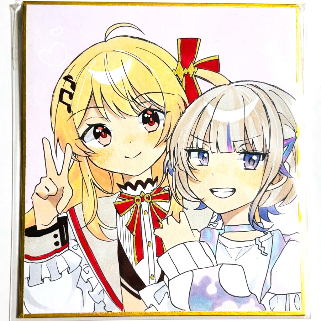 【C106/ホロクル10th】かなはじ 一点物小色紙