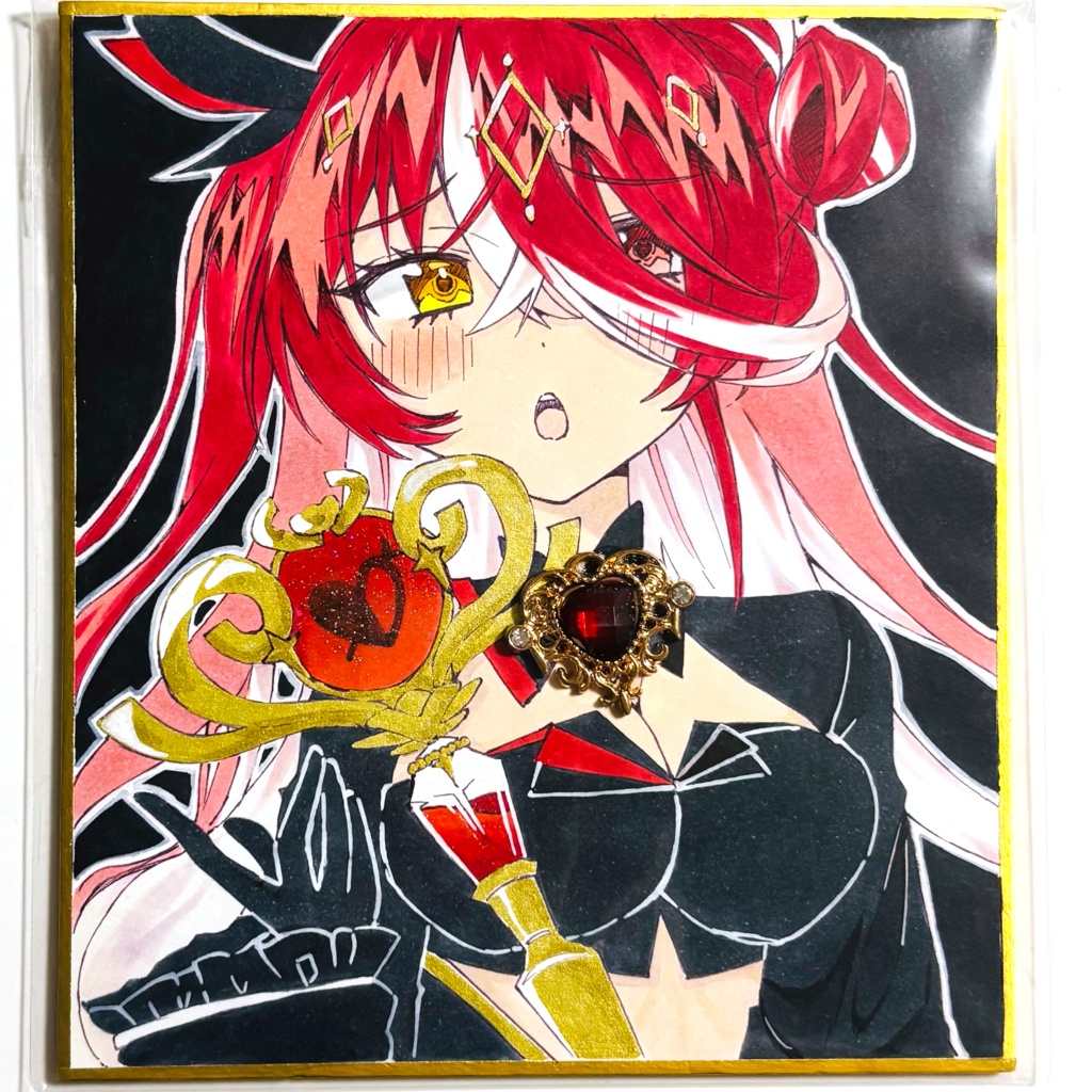 【C106/ホロクル10th】魔法少女ホロウィッチ！ 宝鐘マリン 一点物小色紙