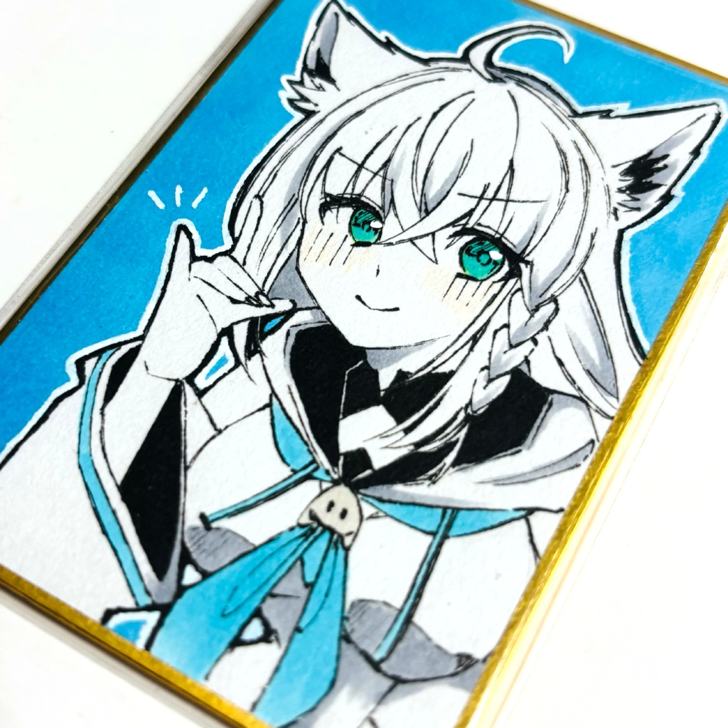 【C106/ホロクル10th】白上フブキ 一点物カード色紙