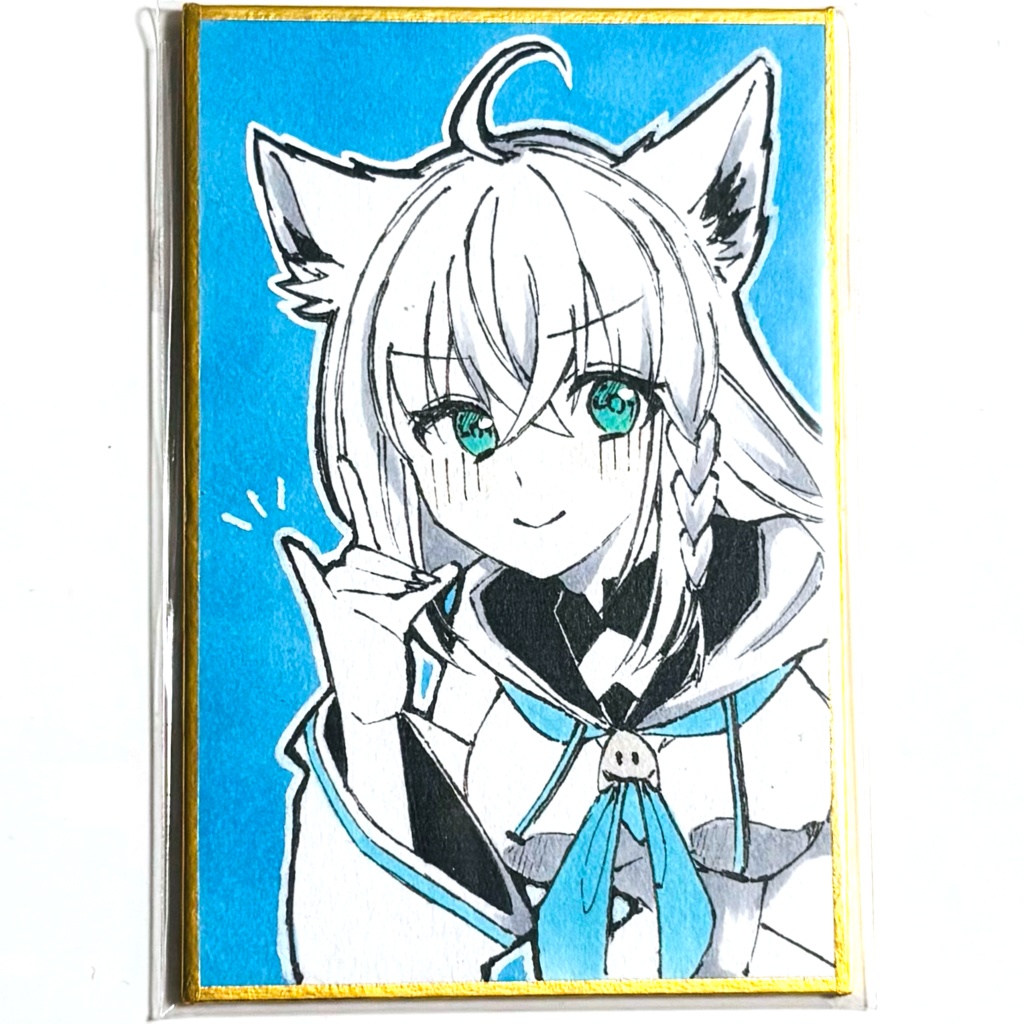 【C106/ホロクル10th】白上フブキ 一点物カード色紙