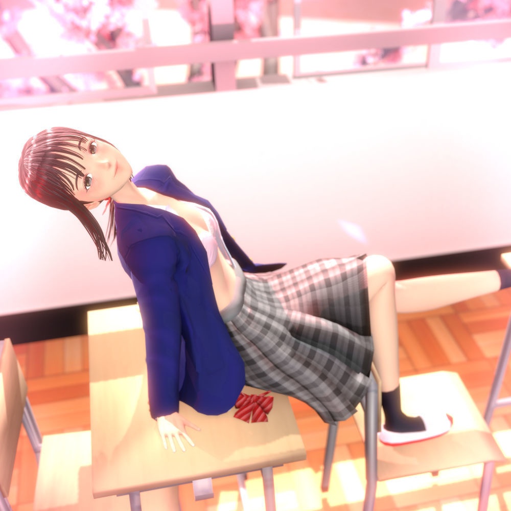 教室にいる、とある女の子。