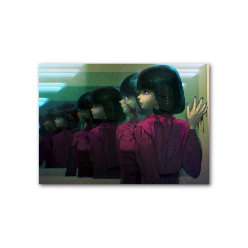 鏡がテーマのフォト風カード