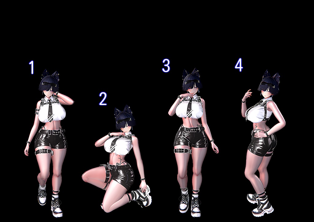 【VRC・Unity撮影向けポーズ集】~Chouettepose~ Ver.1 12種