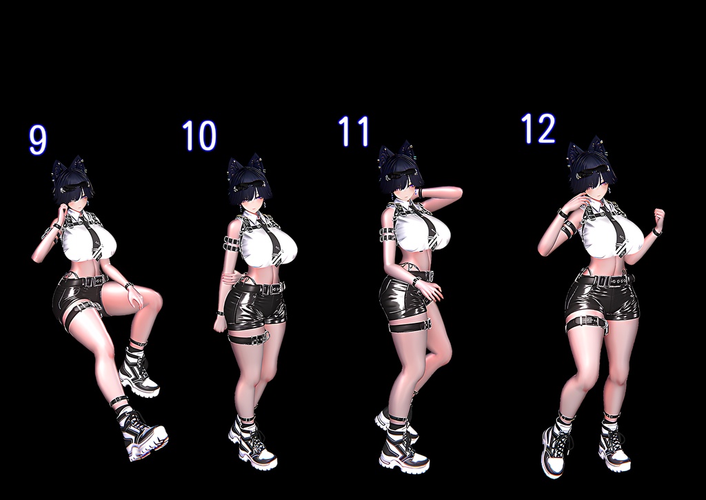 【VRC・Unity撮影向けポーズ集】~Chouettepose~ Ver.1 12種