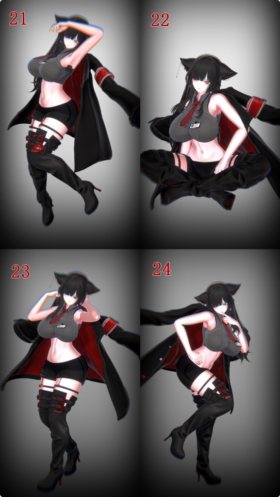 【VRC・Unity撮影向けポーズ集】~Chouettepose~ Ver.2 14種