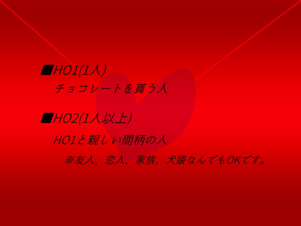 【CoCシナリオ】俺宛て病みチョコバレンタイン