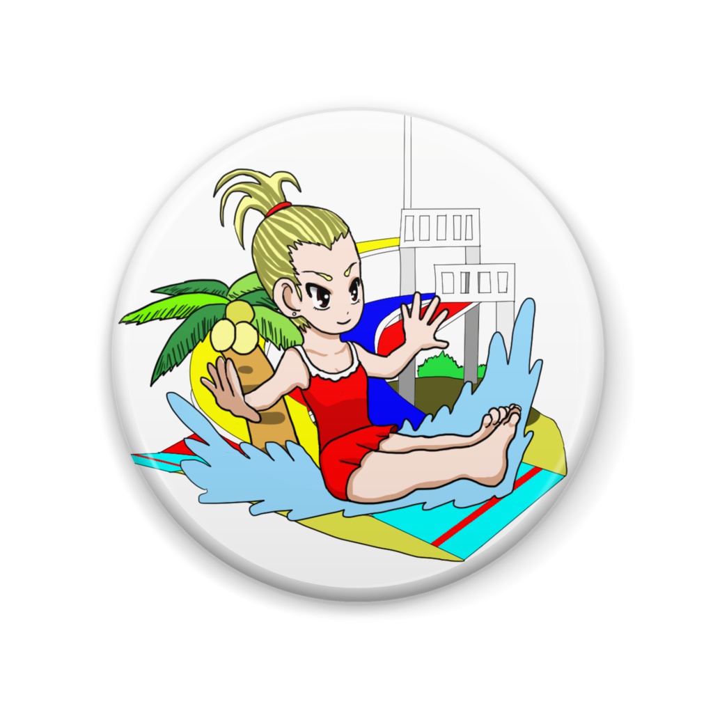 スライダー娘ライバルミニキャラバッジ