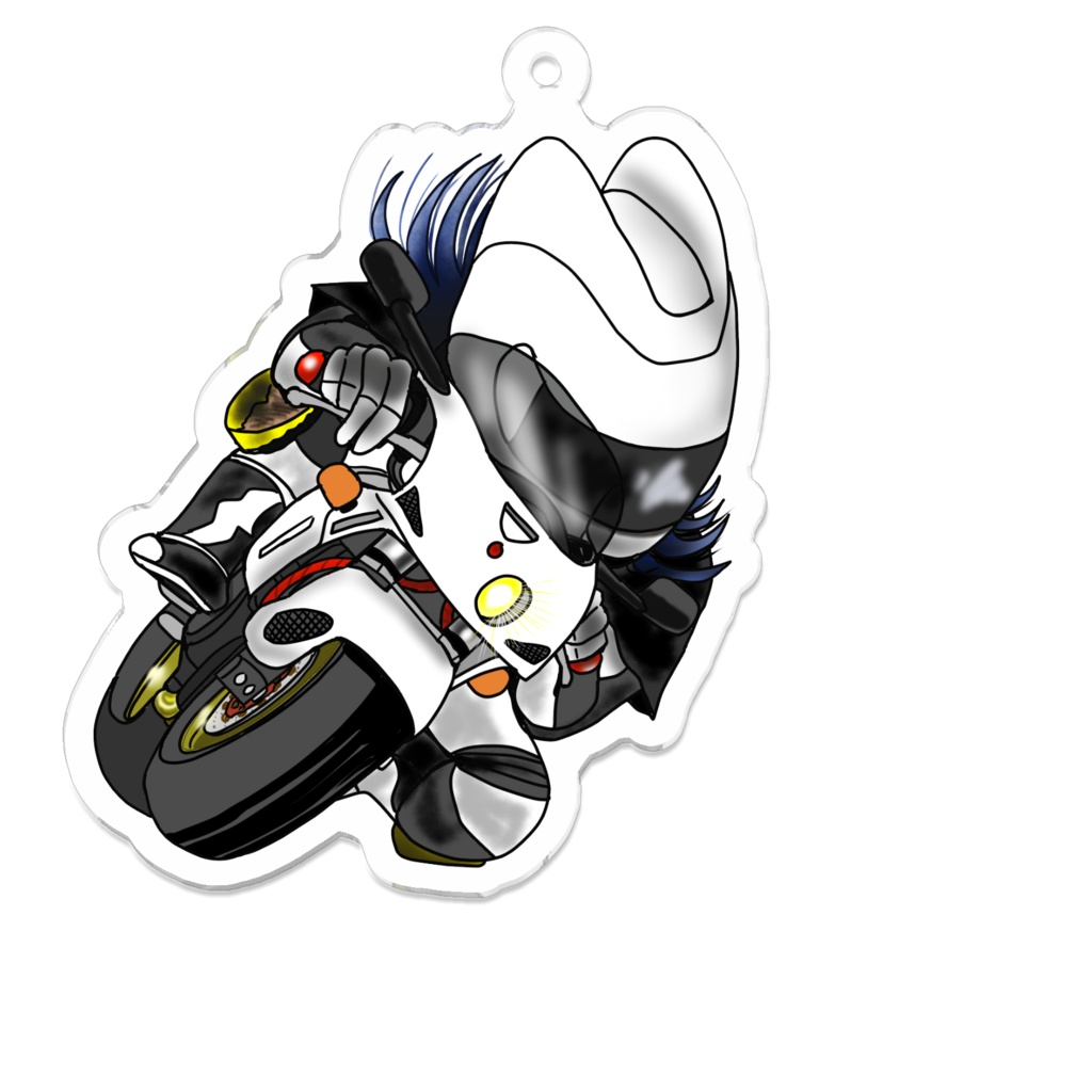 走り屋バイク女子キーホルダー