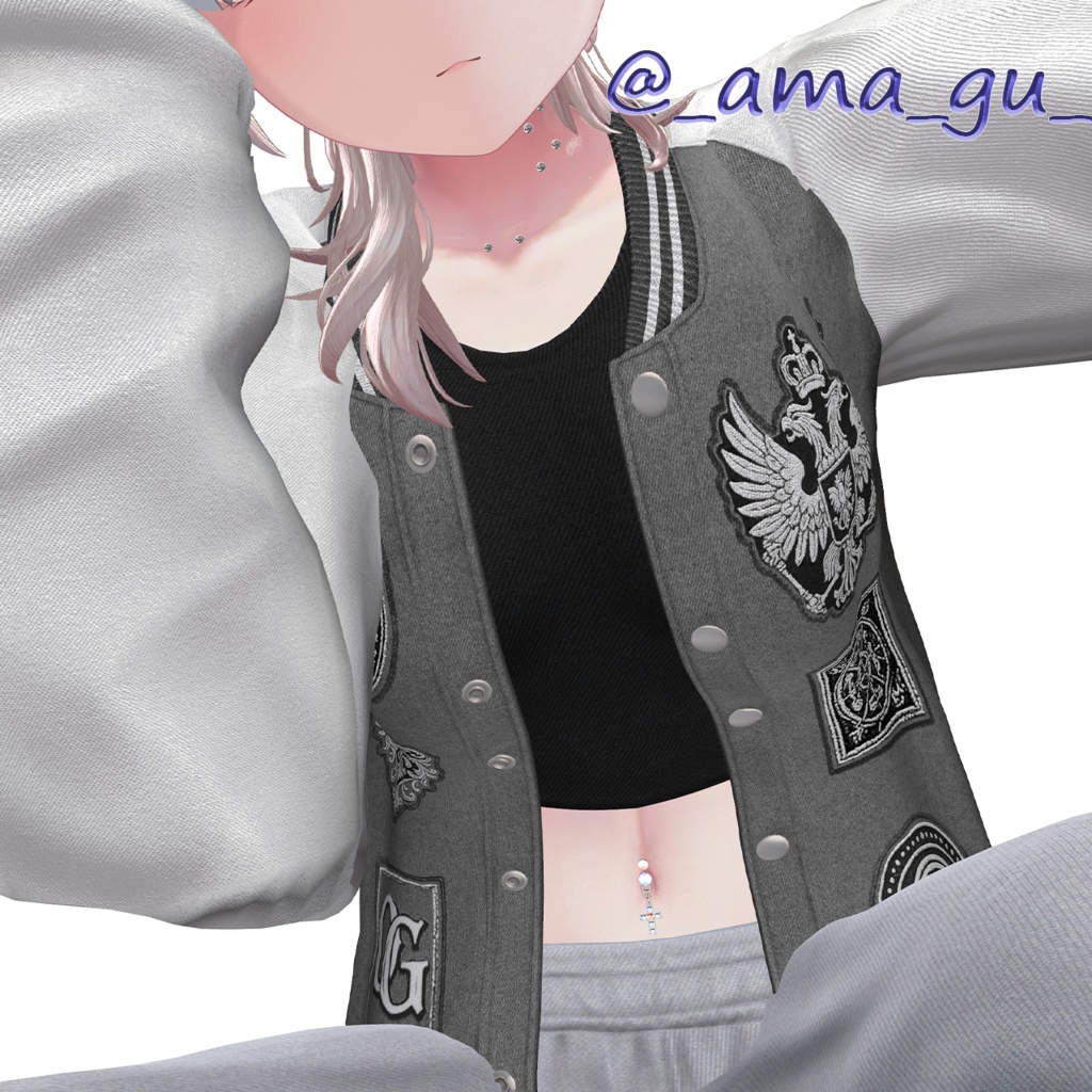 【Cross_bodypierced】3アバター対応【#T_silveri】