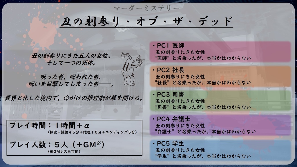 丑の刻参り・オブ・ザ・デッド【マーダーミステリー】