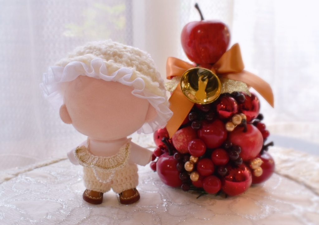 10〜12cmぬい【ホワイトサロペット】