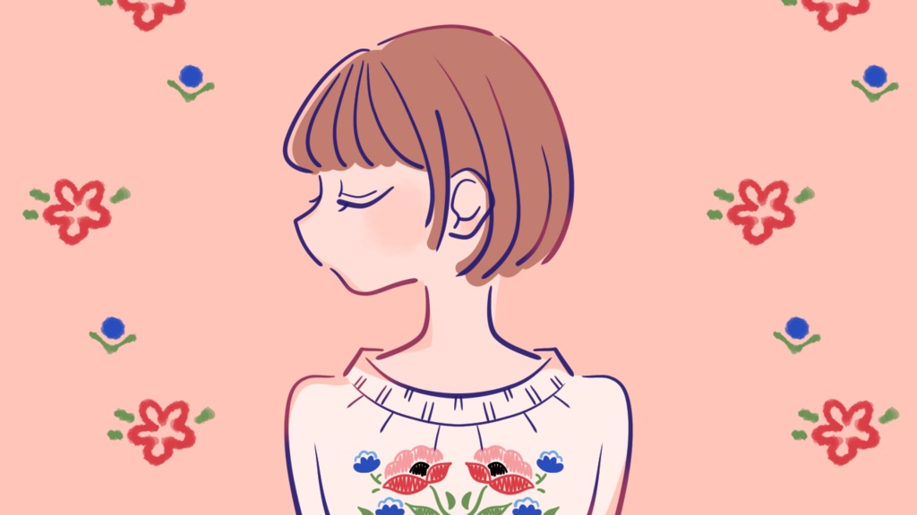 髪切った女の子モバ充