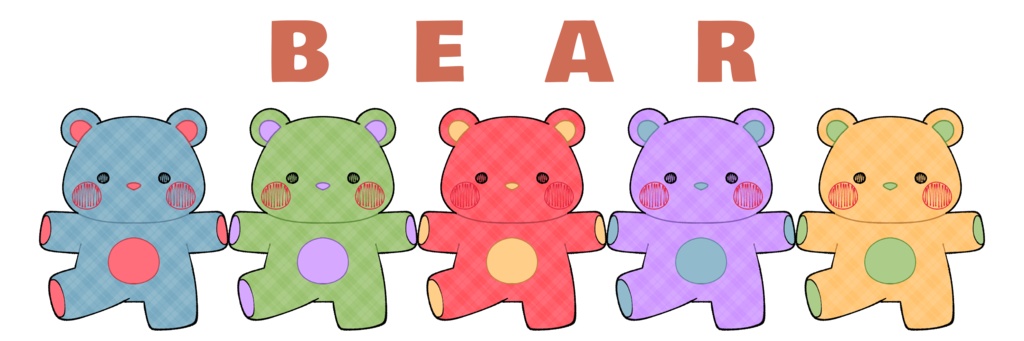 カラフルくまさんスウェット