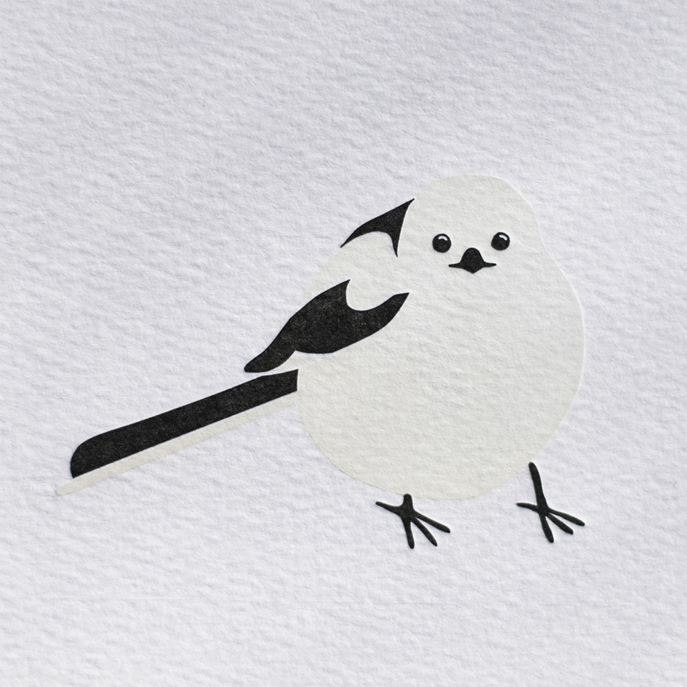 シマエナガ(活版カード)