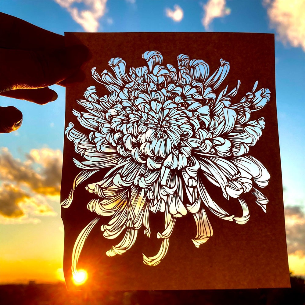 活版栞「朧月」【原画:金平糖】