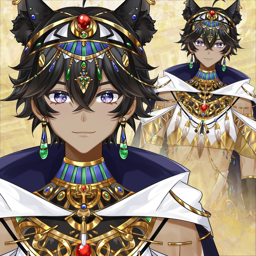 【汎用モデル】猫耳少年 Live2Dモデル VTubeStudio対応 / 商用利用可 Premade Vtuber Avatar Cat Boy
