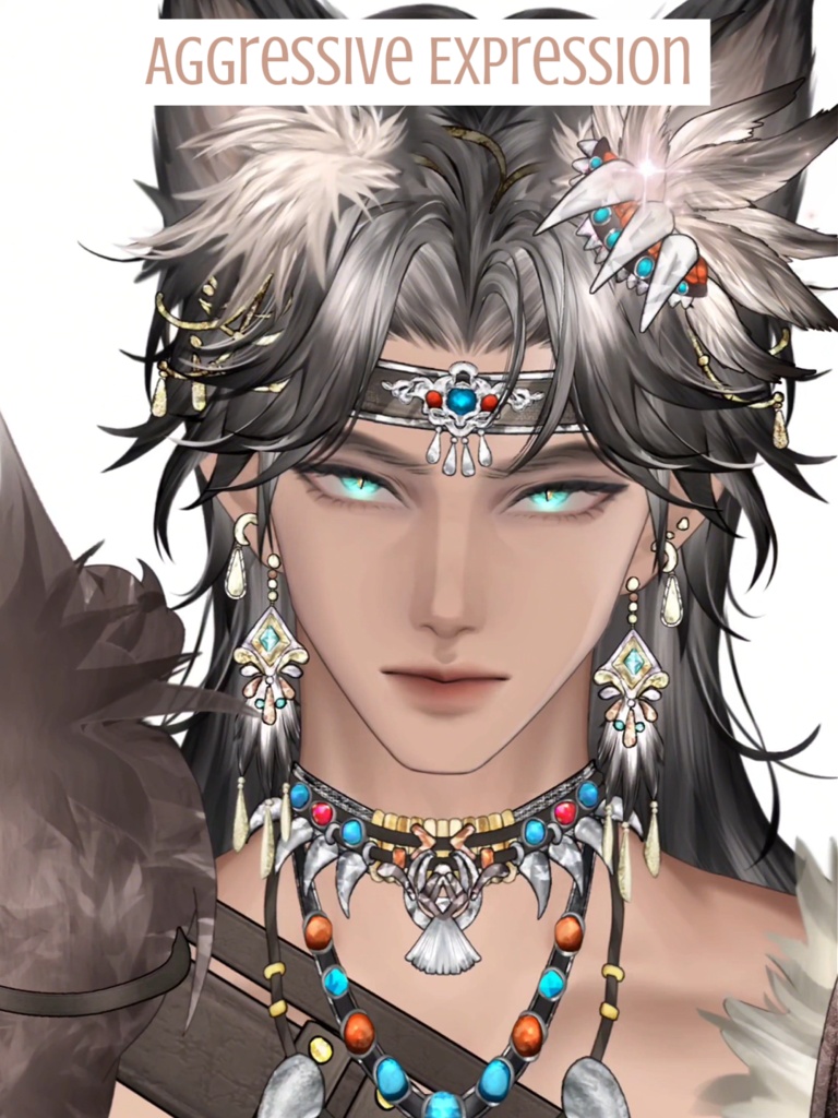 【汎用モデル】褐色肌 部族少年 腹筋 Live2Dモデル VTubeStudio対応 / 商用利用可 Premade Vtuber Avatar Tanned Anime Boy Model Tribal Outfit Wild Fantasy Style