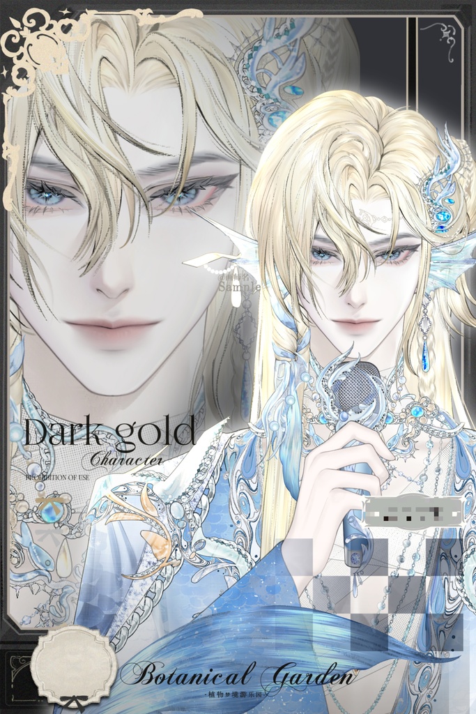 【汎用モデル】人魚少年 マーマン 海 男性アバター Live2Dモデル VTubeStudio対応 / 商用利用可 Male Merman Prince Anime Model Premade Model | Ready to use | Vtube Studio | Live2d Model | Vtuber Design