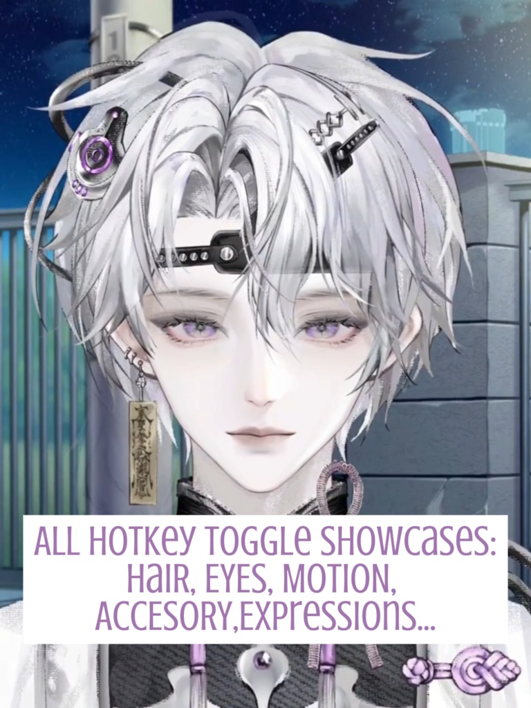 【汎用モデル】中華男性アバター Live2Dモデル VTubeStudio対応 / 商用利用可 Premade Vtuber Avatar Anime Boy Model Cyber Oriental Style