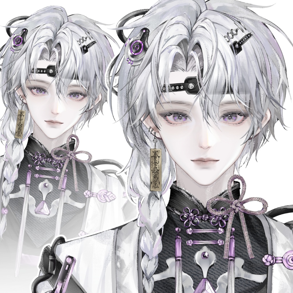 【汎用モデル】中華男性アバター Live2Dモデル VTubeStudio対応 / 商用利用可 Premade Vtuber Avatar Anime Boy Model Cyber Oriental Style