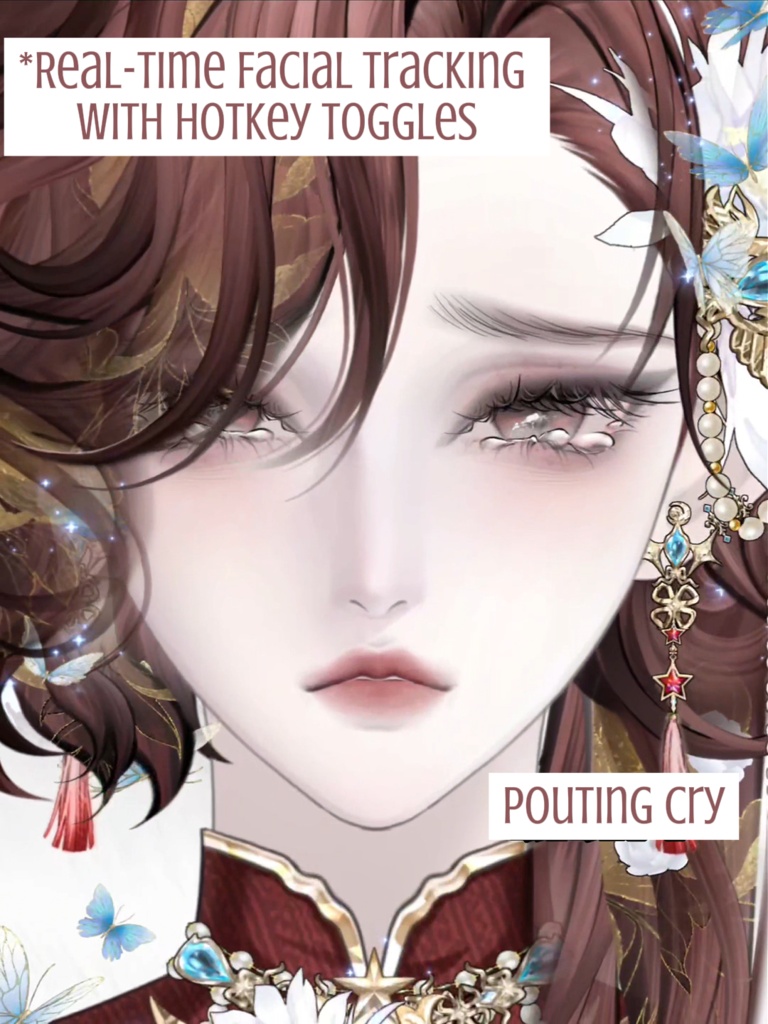 【汎用モデル】中華女性アバター チーパオ Live2Dモデル VTubeStudio対応 / 商用利用可 Premade Vtuber Avatar Female Premade Model | Cheongsam Outfit | Ready to use | Vtube Studio | Live2d Model | Vtuber Design