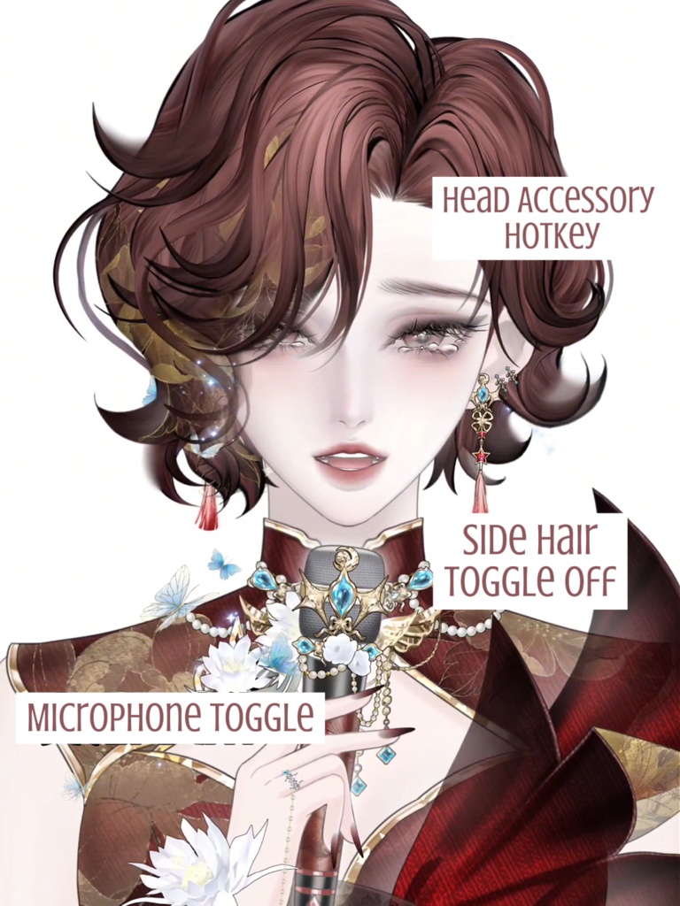 【汎用モデル】中華女性アバター チーパオ Live2Dモデル VTubeStudio対応 / 商用利用可 Premade Vtuber Avatar Female Premade Model | Cheongsam Outfit | Ready to use | Vtube Studio | Live2d Model | Vtuber Design