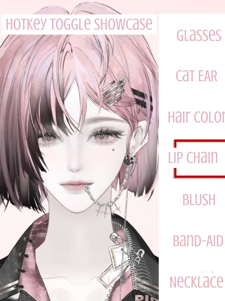 【汎用モデル】クール系女性アバター 運動風 Live2Dモデル VTubeStudio対応 / 商用利用可 Premade Vtuber Avatar Female Premade Model | Pink Hair | Casual Outfit | Ready to use | Vtube Studio | Live2d Model | Vtuber Design