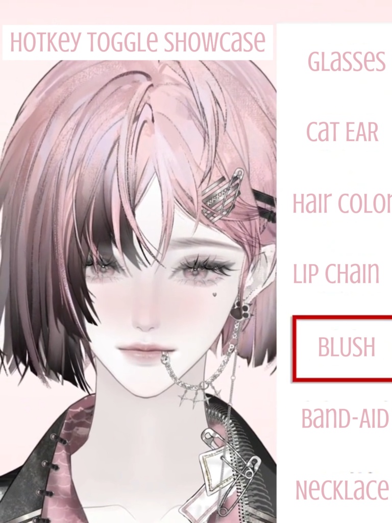 【汎用モデル】クール系女性アバター 運動風 Live2Dモデル VTubeStudio対応 / 商用利用可 Premade Vtuber Avatar Female Premade Model | Pink Hair | Casual Outfit | Ready to use | Vtube Studio | Live2d Model | Vtuber Design