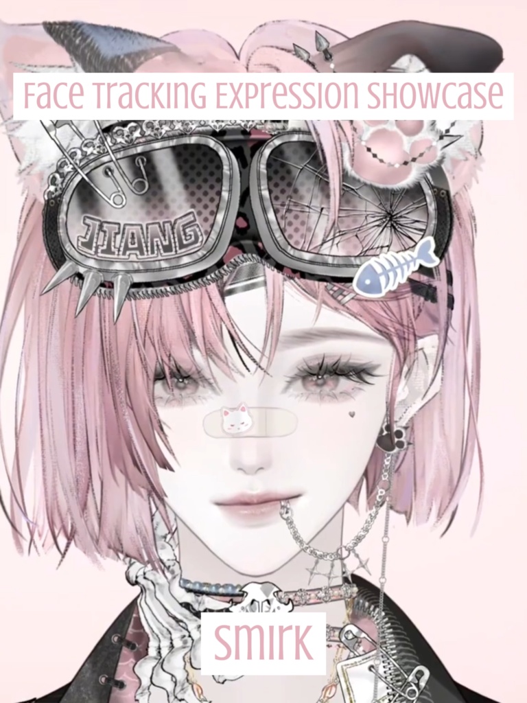 【汎用モデル】クール系女性アバター 運動風 Live2Dモデル VTubeStudio対応 / 商用利用可 Premade Vtuber Avatar Female Premade Model | Pink Hair | Casual Outfit | Ready to use | Vtube Studio | Live2d Model | Vtuber Design