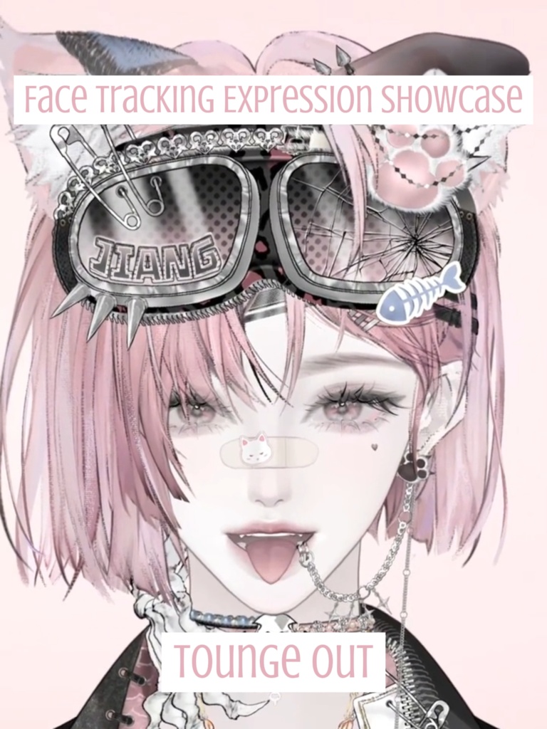【汎用モデル】クール系女性アバター 運動風 Live2Dモデル VTubeStudio対応 / 商用利用可 Premade Vtuber Avatar Female Premade Model | Pink Hair | Casual Outfit | Ready to use | Vtube Studio | Live2d Model | Vtuber Design