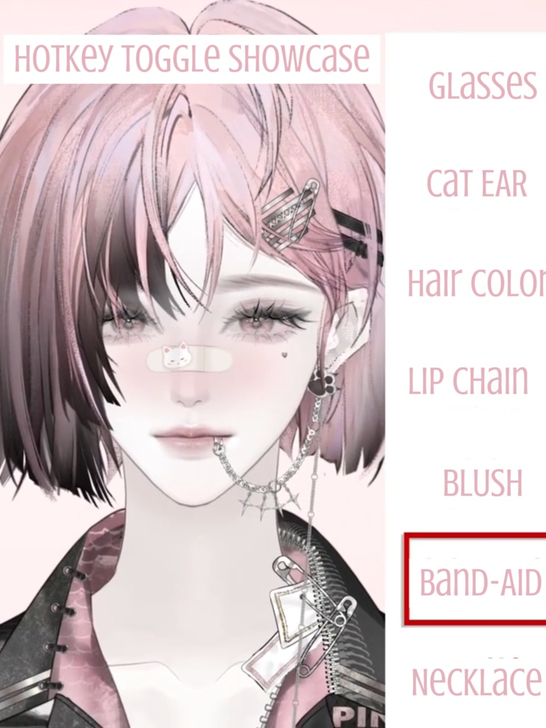 【汎用モデル】クール系女性アバター 運動風 Live2Dモデル VTubeStudio対応 / 商用利用可 Premade Vtuber Avatar Female Premade Model | Pink Hair | Casual Outfit | Ready to use | Vtube Studio | Live2d Model | Vtuber Design