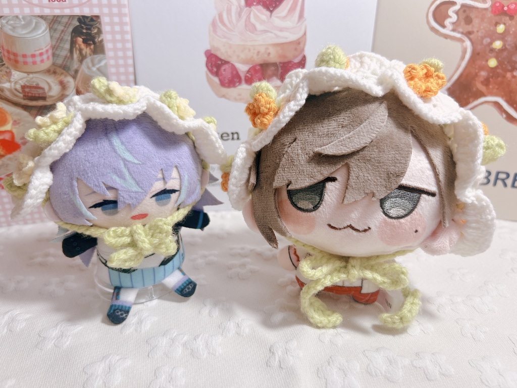【knit】お花のヘッドドレス/ぬいぐるみ用