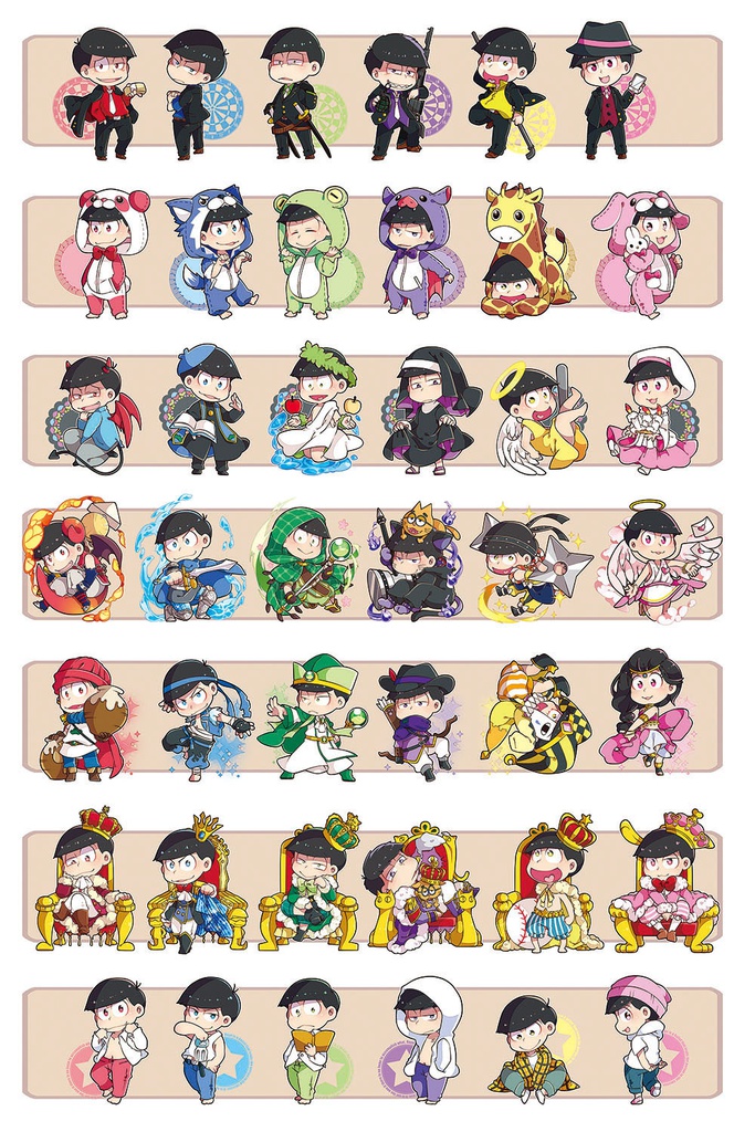 【同人グッズ】衣装別シールセット(38種)9/18新作追加