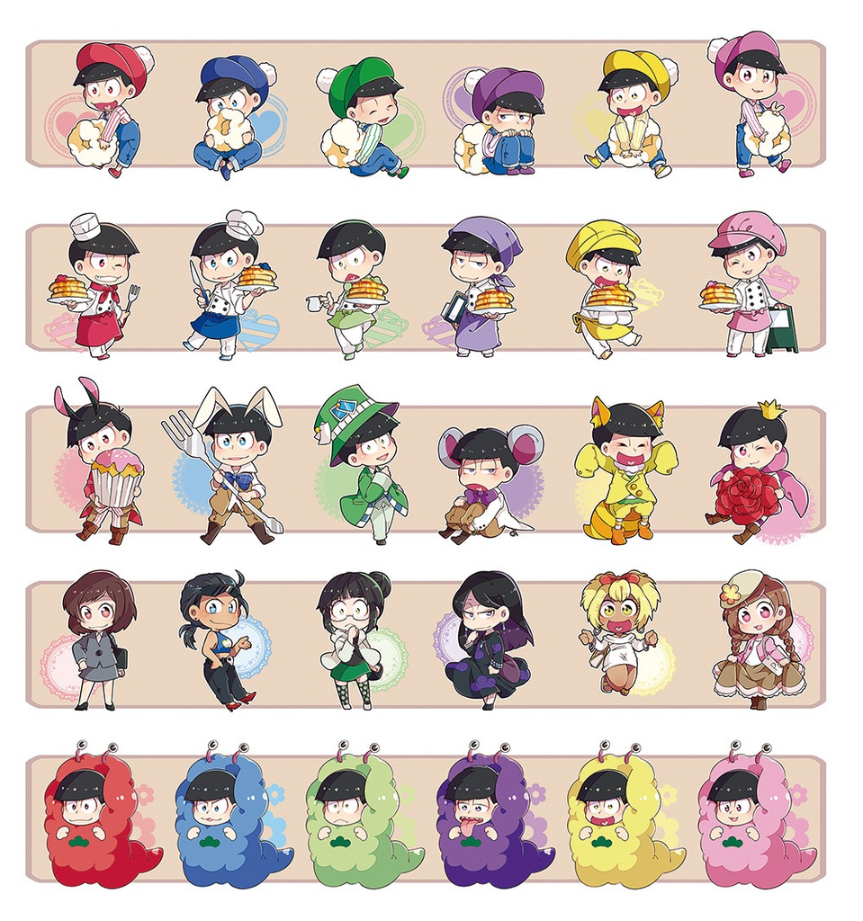 【同人グッズ】衣装別シールセット(38種)9/18新作追加