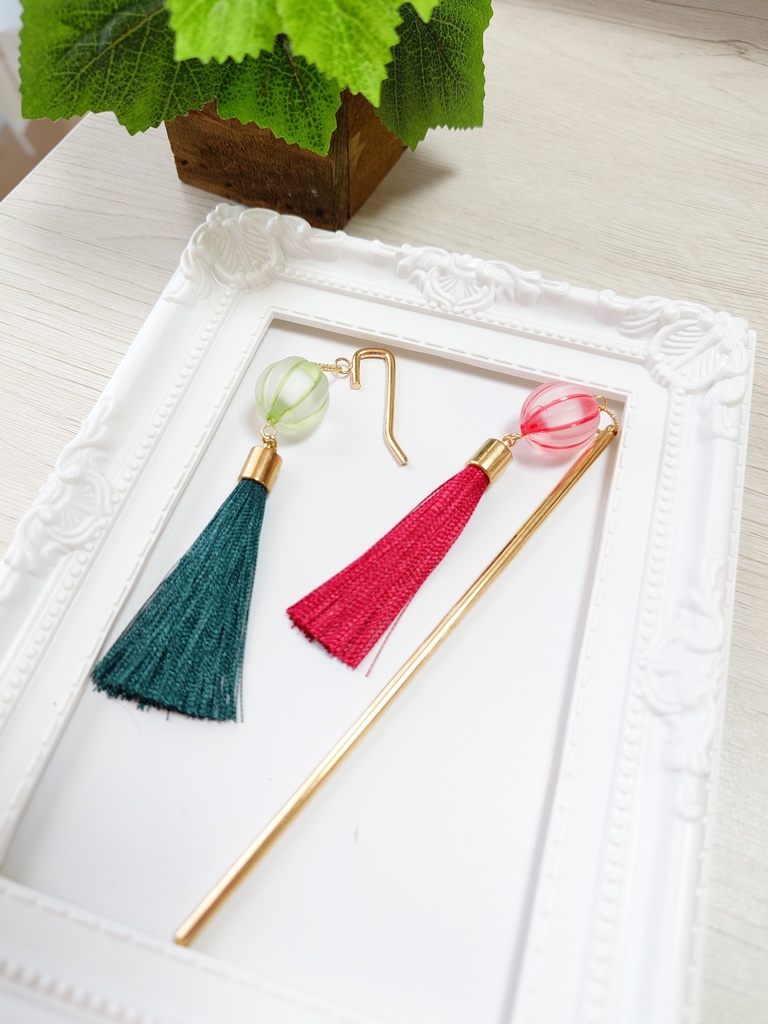 飴玉のポニーフック(簪変更可)