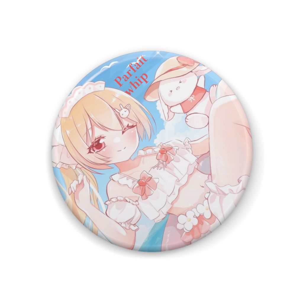 水着の天使ぱふぇ＆ほいっぷ缶バッジ