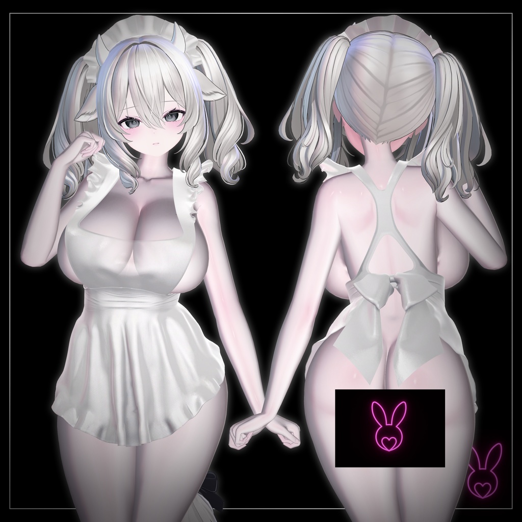 【VRChat想定】Naked Apron【4アバター対応】