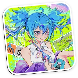 初音ミク PEPPEPPE スクエアマグネット(等身)
