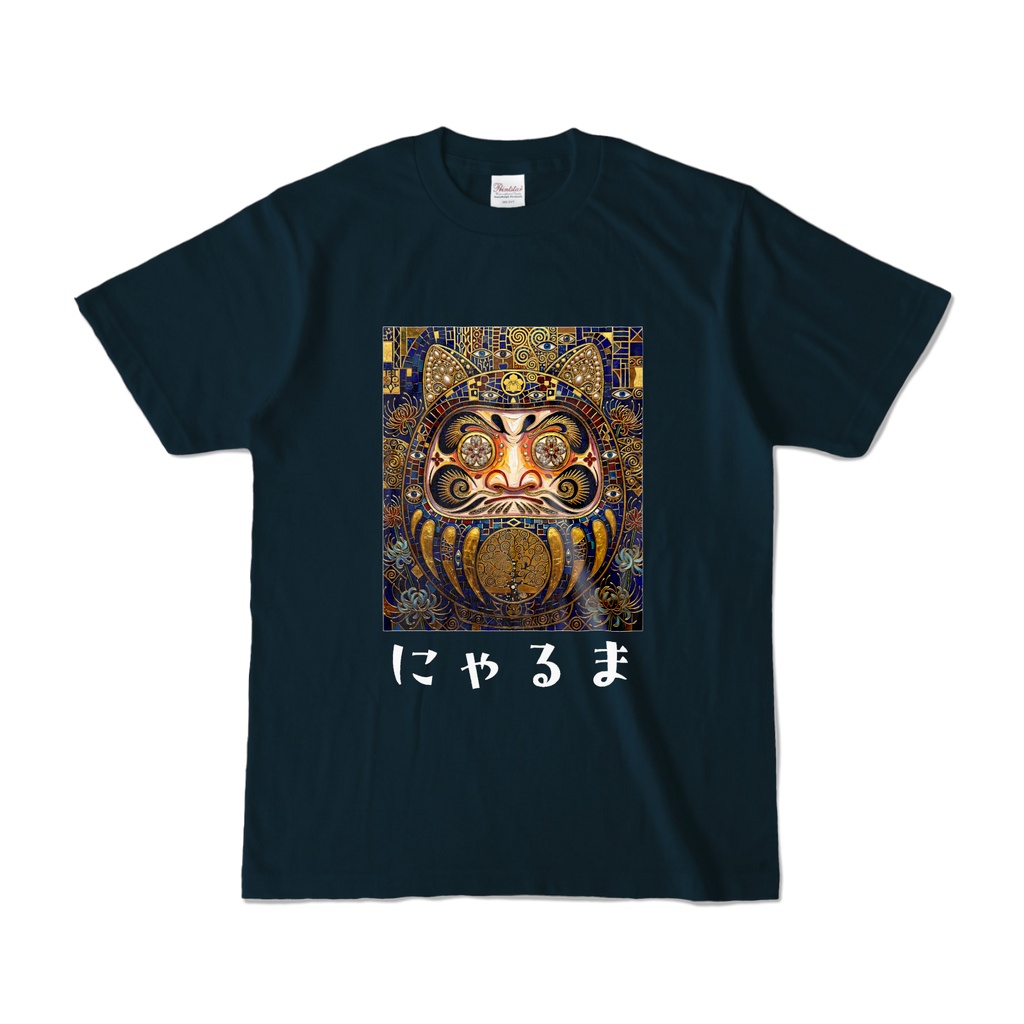 にゃるま GOLDEN NEO JAPONISME モダンアート「猫耳ダルマと生命の樹」