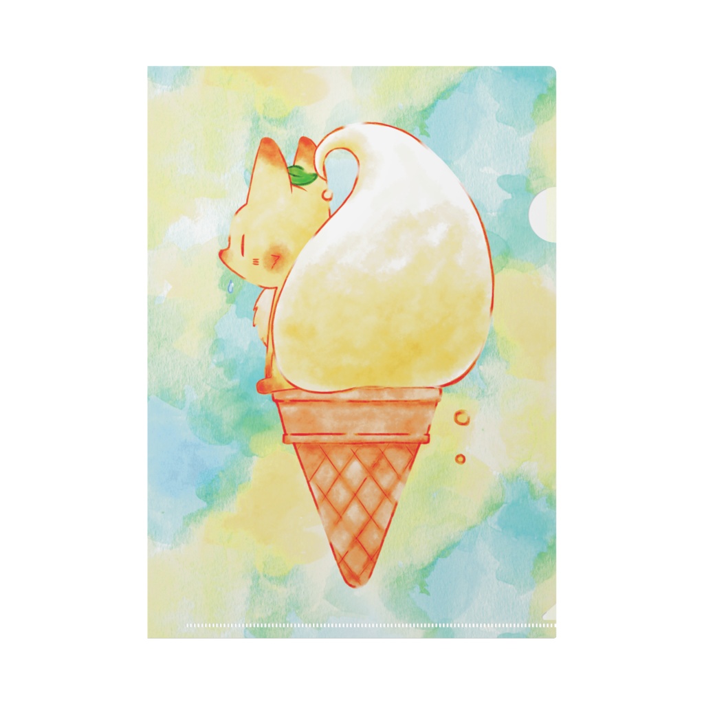 コーンなソフトクリーム・クリアファイル