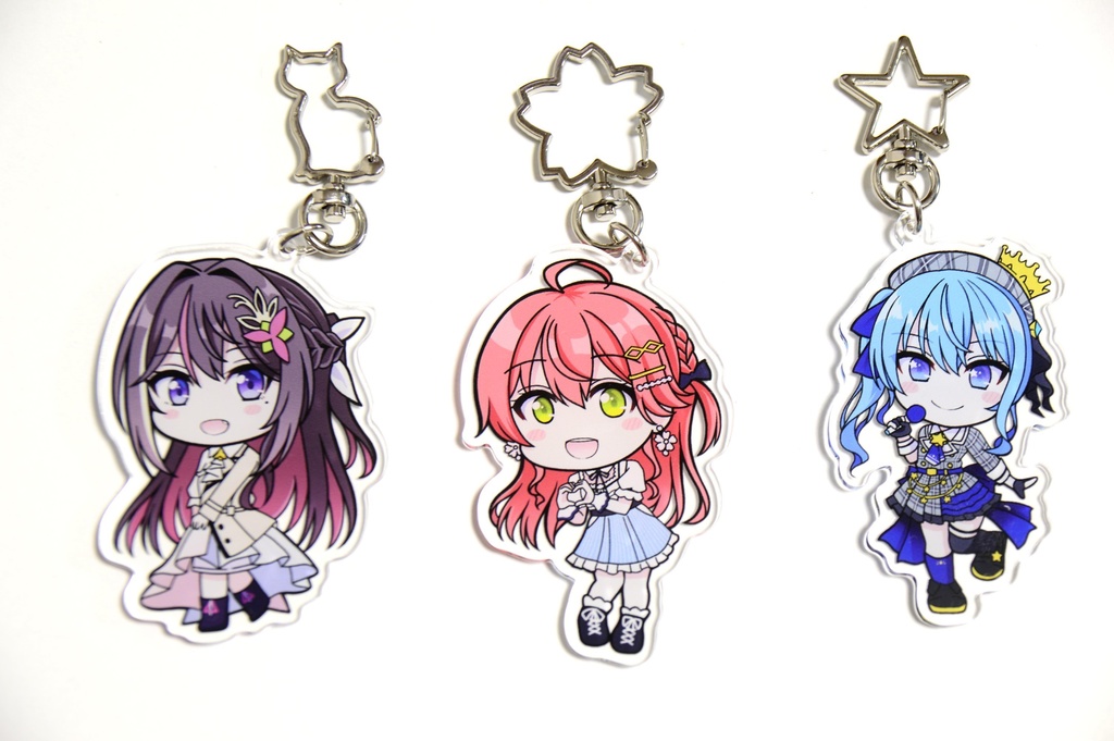 【非公式】ホロライブ0期生 アクリルキーホルダー AZKi・さくらみこ・星街すいせい