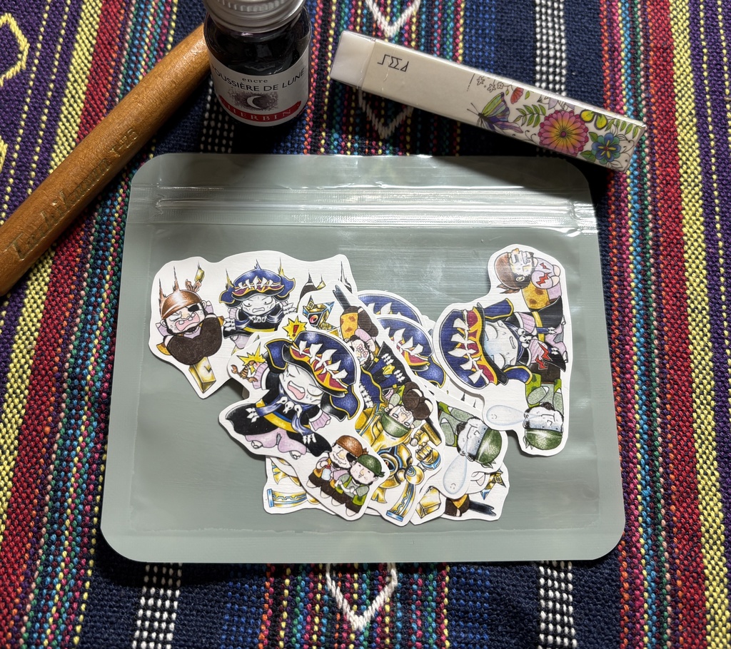 悲しき笛を襲った不運フレークシール【4種+シークレット1種】