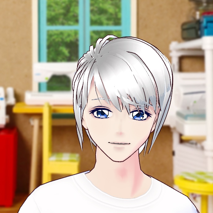 擬人化したコンピューター実用ミシンさんの3Dモデル(手芸用途専用)